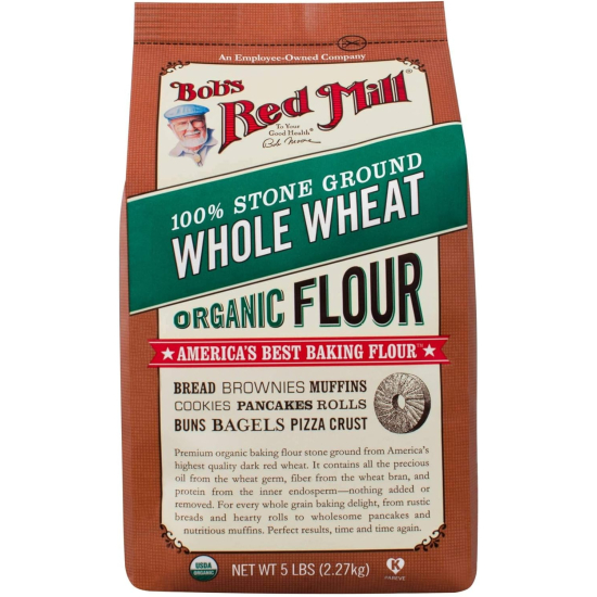Bob's Red Mill Organic Whole Wheat Flour 5 Lbs