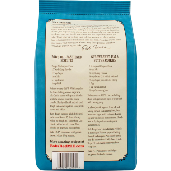 Bob's Red Mill Organic Unbleached All Purpose White Flour, 2.27 Kg