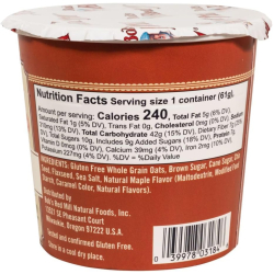 Bob's Red Mill Gluten Free Oatmeal Cup-Brown Sugar & Maple With Flax & Chia, Non-GMO 2.15 Oz (61g), Pack Of 12 Bob's Red Mill Gluten Free Oatmeal Cup-Brown Sugar & Maple With Flax & Chia, Non-GMO 2.15 Oz (61g), Pack Of 12
