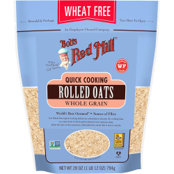 Bob's Red Mill Rolled Oats Quick Cooking, Gluten Free, Non-GMO 28 Oz (794g), Pack Of 6 Bob's Red Mill Rolled Oats Quick Cooking, Gluten Free, Non-GMO 28 Oz (794g), Pack Of 6