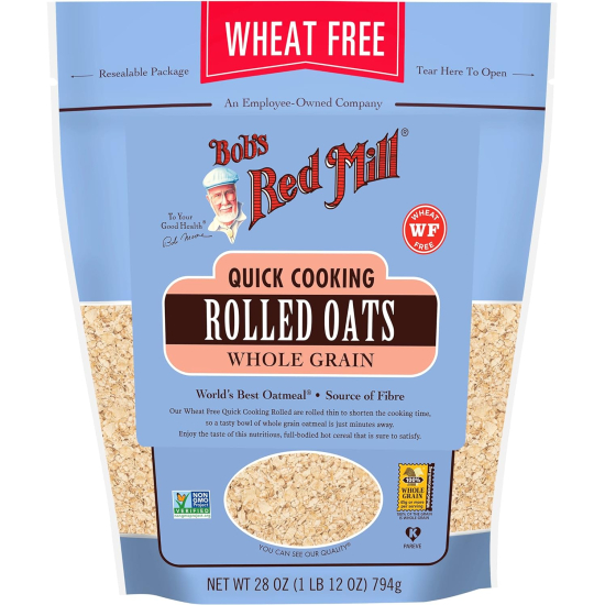 Bob's Red Mill Rolled Oats Quick Cooking, Gluten Free, Non-GMO 28 Oz (794g)