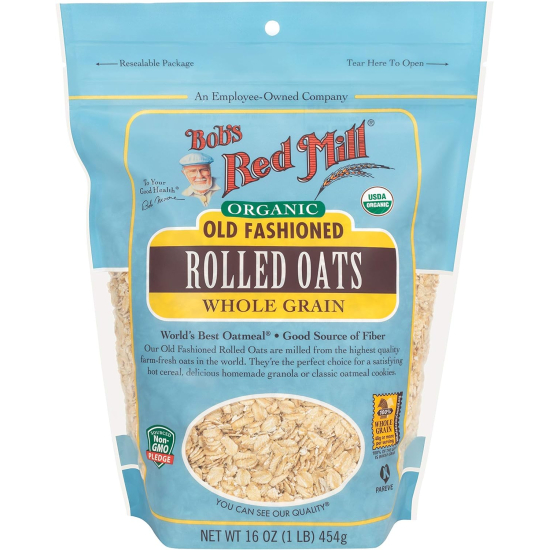 Bobs Red Mill Organic Oats Rolled Regular 16 Oz