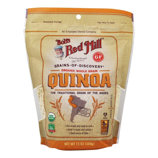 Bob's Red Mill Organic Gluten Free White Quinoa Grain 369g, Pack Of 8