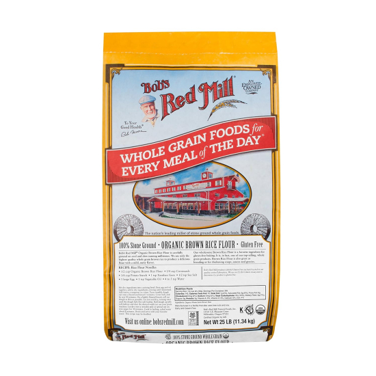 Bob's Red Mill Organic Brown Rice Flour, 25 Pound