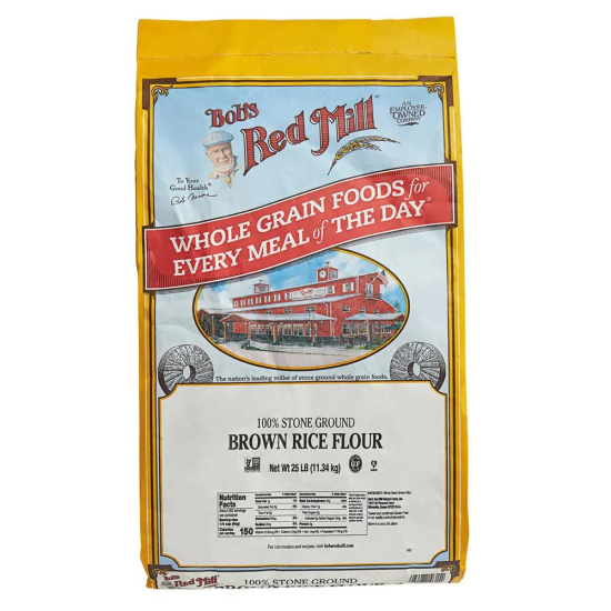 Bob's Red Mill Gluten Free Brown Rice Flour Stone Ground, 25 Pound