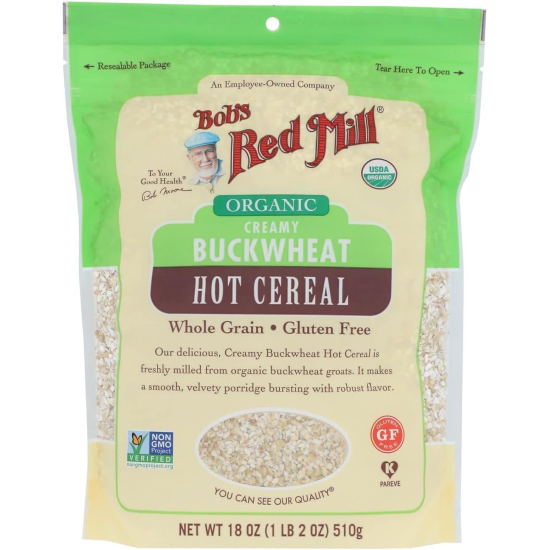 Bob's Red Mill Organic Creamy Buckwheat Hot Cereal Whole Grain Gluten Free, Non-GMO 510g