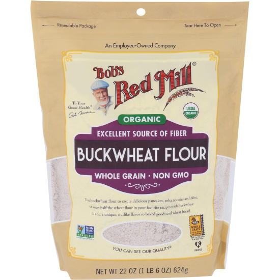 Bob's Red Mill Organic Whole Grain Buckwheat Flour Non-GMO, 624g