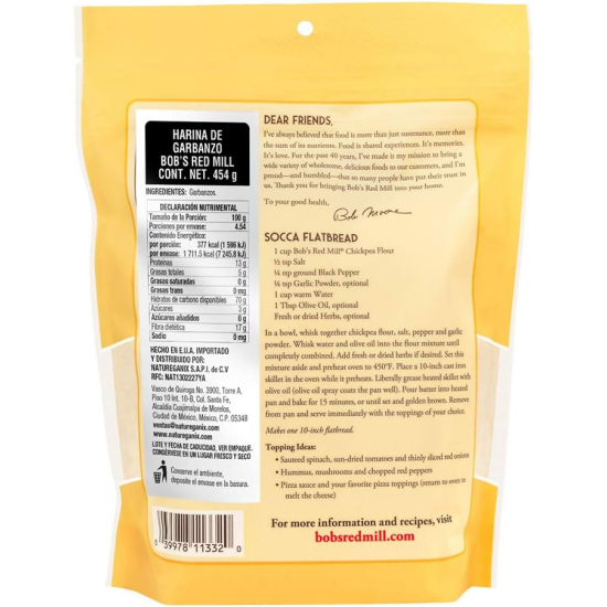 Bob's Red Mill Stone Ground Chickpea Flour Non-GMO 454g