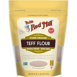Bob's Red Mill Stone Ground Teff Flour Whole Grain Gluten Free, Non-GMO 567g, Pack Of 8 Bob's Red Mill Stone Ground Teff Flour Whole Grain Gluten Free, Non-GMO 567g, Pack Of 8