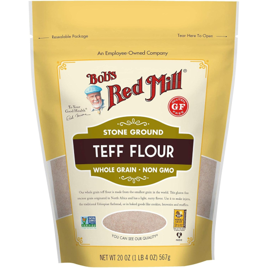 Bob's Red Mill Stone Ground Teff Flour Whole Grain Gluten Free, Non-GMO 567g