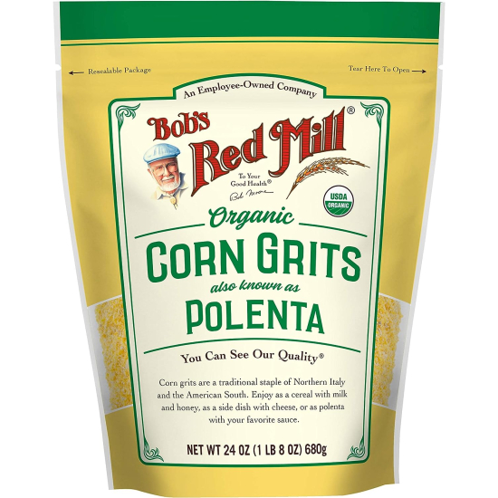 Bob's Red Mill Organic Corn Grits Polenta, 24 Oz (680g), Pack Of 8