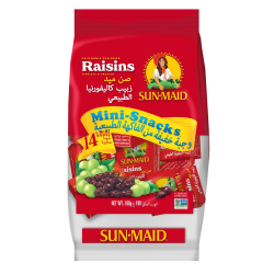 Sun-Maid Mini Snacks California Sun Dried Raisins 14 Mini packs (14g Each) Sun-Maid Mini Snacks California Sun Dried Raisins 14 Mini packs (14g Each)