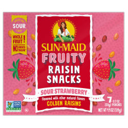 Sun-Maid Fruity Raisin Snacks Sour Strawberry Golden Raisins 7 Pouches 20g Sun-Maid Fruity Raisin Snacks Sour Strawberry Golden Raisins 7 Pouches 20g