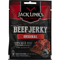 Jack Link’s Beef Jerky Original High Protein Meat Snack Dried Halal Beef 25g, Pack Of 6