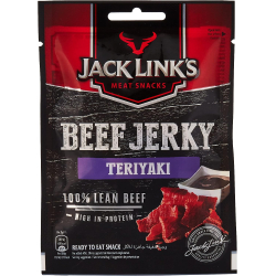 Jack Link’s Beef Jerky Teriyaki High Protein Meat Snack Dried Halal Beef 25g, Pack Of 6
