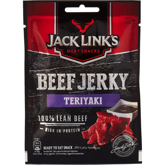 Jack Link’s Beef Jerky Teriyaki High Protein Meat Snack Dried Halal Beef 25g