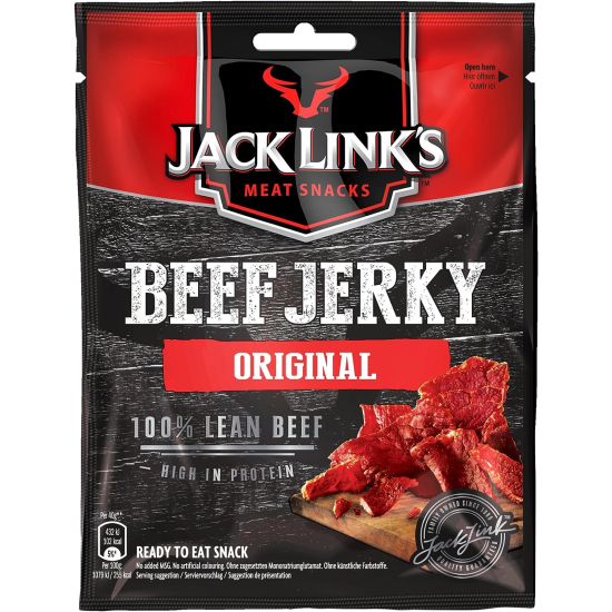 Jack Link’s Beef Jerky Original High Protein Meat Snack Dried Halal Beef 40g
