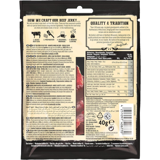 Jack Link’s Beef Jerky Sweet & Hot High Protein Meat Snack Dried Halal Beef 40g