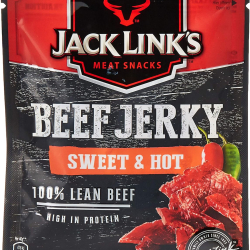 Jack Link’s Beef Jerky Sweet & Hot High Protein Meat Snack Dried Halal Beef 40g, Pack Of 6 Jack Link’s Beef Jerky Sweet & Hot High Protein Meat Snack Dried Halal Beef 40g, Pack Of 6