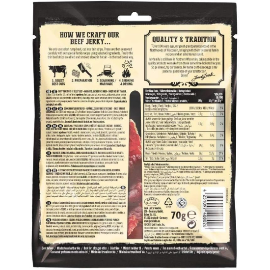 Jack Link’s Beef Jerky Sweet & Hot High Protein Meat Snack Dried Halal Beef 70g