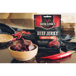 Jack Link’s Beef Jerky Sweet & Hot High Protein Meat Snack Dried Halal Beef 70g