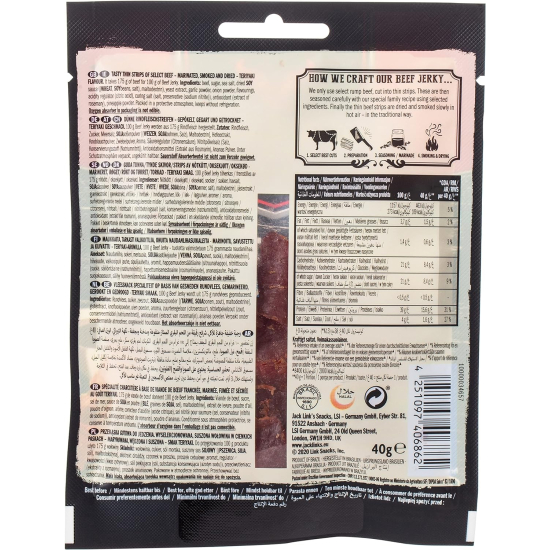 Jack Link’s Beef Jerky Teriyaki High Protein Meat Snack Dried Halal Beef 70g