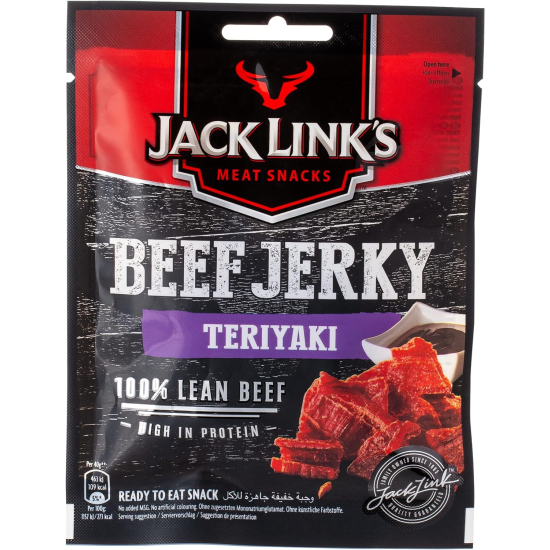 Jack Link’s Beef Jerky Teriyaki High Protein Meat Snack Dried Halal Beef 70g