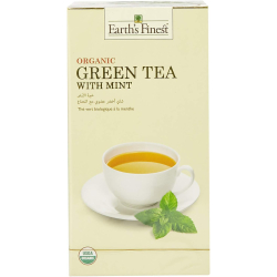 Earth's Finest Organic Green Tea With Mint  1.5G x 25 Tea Bags  Earth's Finest Organic Green Tea With Mint  1.5G x 25 Tea Bags