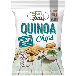 Eat Real Quinoa Sour Cream & Chive 30g Gluten Free and Vegan, Pack Of 10 Eat Real Quinoa Sour Cream & Chive 30g Gluten Free and Vegan, Pack Of 10