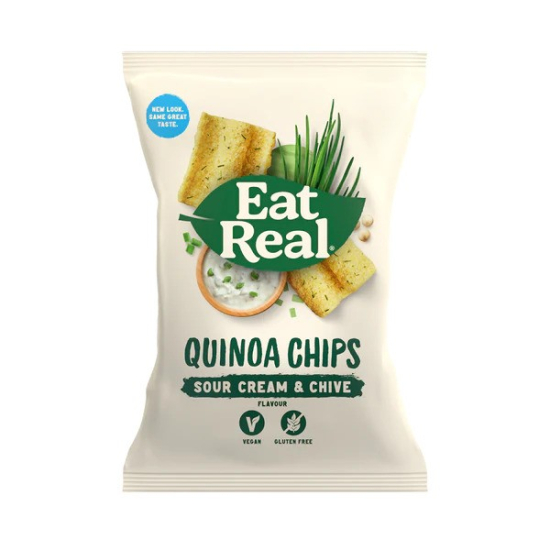 Eat Real Quinoa Sour Cream & Chive 80g Gluten Free and Vegan