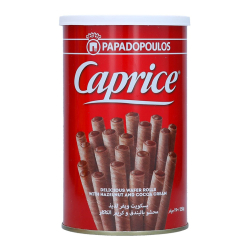 Caprice Classic Hazelnut and Cocoa Cream Wafer Rolls, 250g, Pack Of 6 Caprice Classic Hazelnut and Cocoa Cream Wafer Rolls, 250g, Pack Of 6