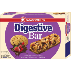 Digestive Bar with Fruits and Chocolate 5 x 28g, Pack Of 6 Digestive Bar with Fruits and Chocolate 5 x 28g, Pack Of 6
