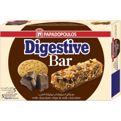Digestive Bar With Chocolate 5 x 28g, Pack Of 6