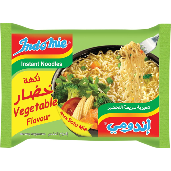 Indomie Soto Instant Noodles, Vegetable Flavour (Pack of 5 - 75g Each)