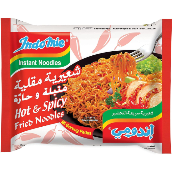 Indomie Instant Fried Noodles Hot & Spicy 80g