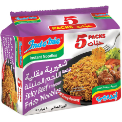 Indomie Rendang Instant Fried Noodles, Halal Certified, Spicy Beef Flavour (Pack of 5 - 80g Each) Indomie Rendang Instant Fried Noodles, Halal Certified, Spicy Beef Flavour (Pack of 5 - 80g Each)