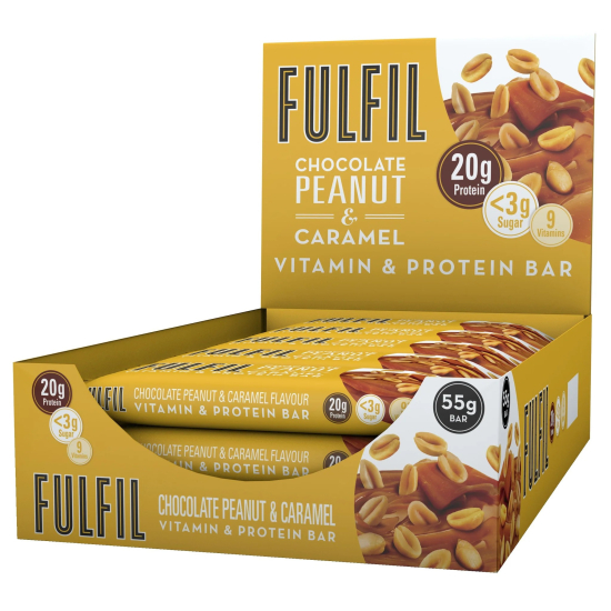 Fulfil Chocolate Peanut & Caramel Vitamin And Protein Bar 15 x 55g