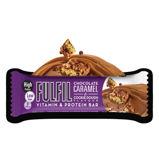 Fulfil Chocolate Caramel Cookie Dough Vitamin And Protein Bar 15 x 55g