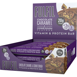 Fulfil Chocolate Caramel Cookie Dough Vitamin And Protein Bar 15 x 55g Fulfil Chocolate Caramel Cookie Dough Vitamin And Protein Bar 15 x 55g