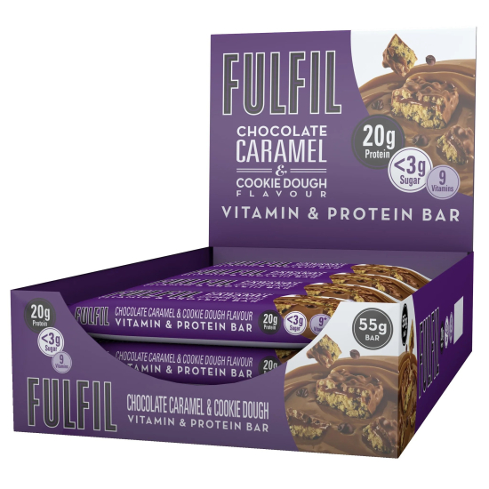 Fulfil Chocolate Caramel Cookie Dough Vitamin And Protein Bar 15 x 55g