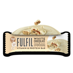 Fulfil White Chocolate And Cookie Dough Vitamin and Protein Bar 55g, Pack Of 6 Fulfil White Chocolate And Cookie Dough Vitamin and Protein Bar 55g, Pack Of 6