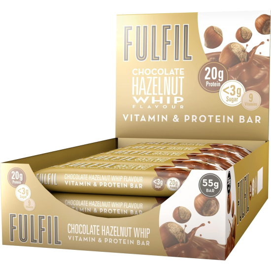 Fulfil Chocolate Hazelnut Whip Vitamin And Protein Bar 15 x 55g