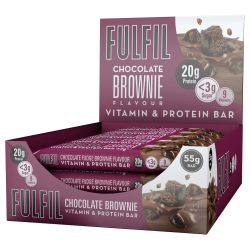 Fulfil Chocolate Brownie Flavour Vitamin And Protein Bar 15 x 55g Fulfil Chocolate Brownie Flavour Vitamin And Protein Bar 15 x 55g