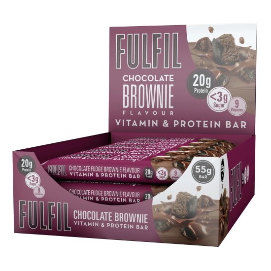 Fulfil Chocolate Brownie Flavour Vitamin And Protein Bar 15 x 55g