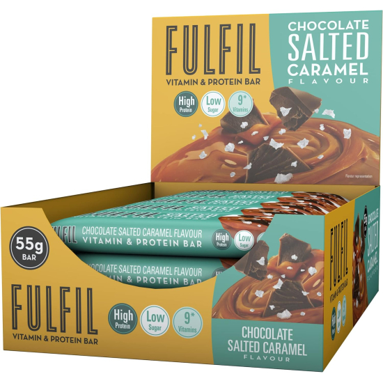 Fulfil Chocolate Salted Caramel Vitamin And Protein Bar 15 x 55g