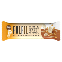 Fulfil White Chocolate Peanut & Caramel Flavour ,Low Sugar, High Protein, With 9 Vitamins,15x55g Fulfil White Chocolate Peanut & Caramel Flavour ,Low Sugar, High Protein, With 9 Vitamins,15x55g