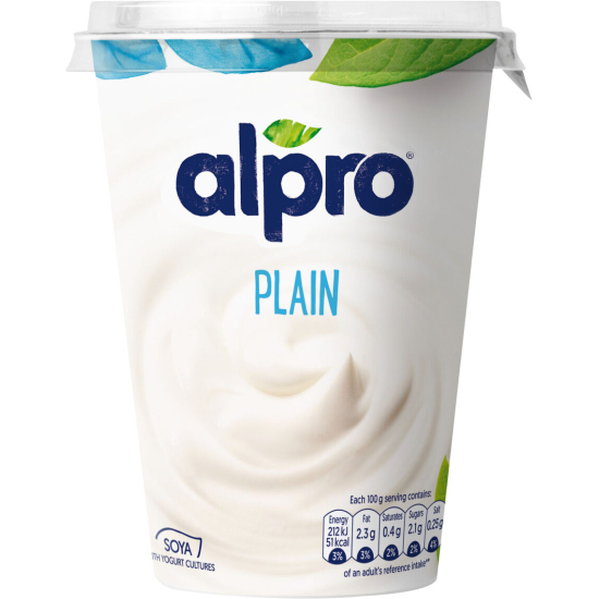 Alpro Plant Based Alternate Yogurt Plain 500g