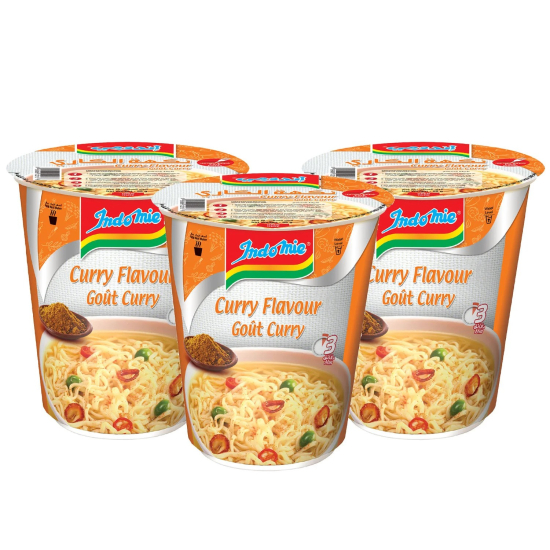 Indomie Instant Cup Noodles, Gout Curry Flavour 60g (Pack of 3)