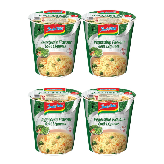 Indomie Instant Noodles, Vegetable Flavour 60g ( Pack of 4)
