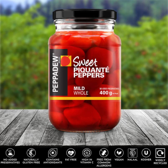 Peppadew Mild Piquante Peppers Whole 400g